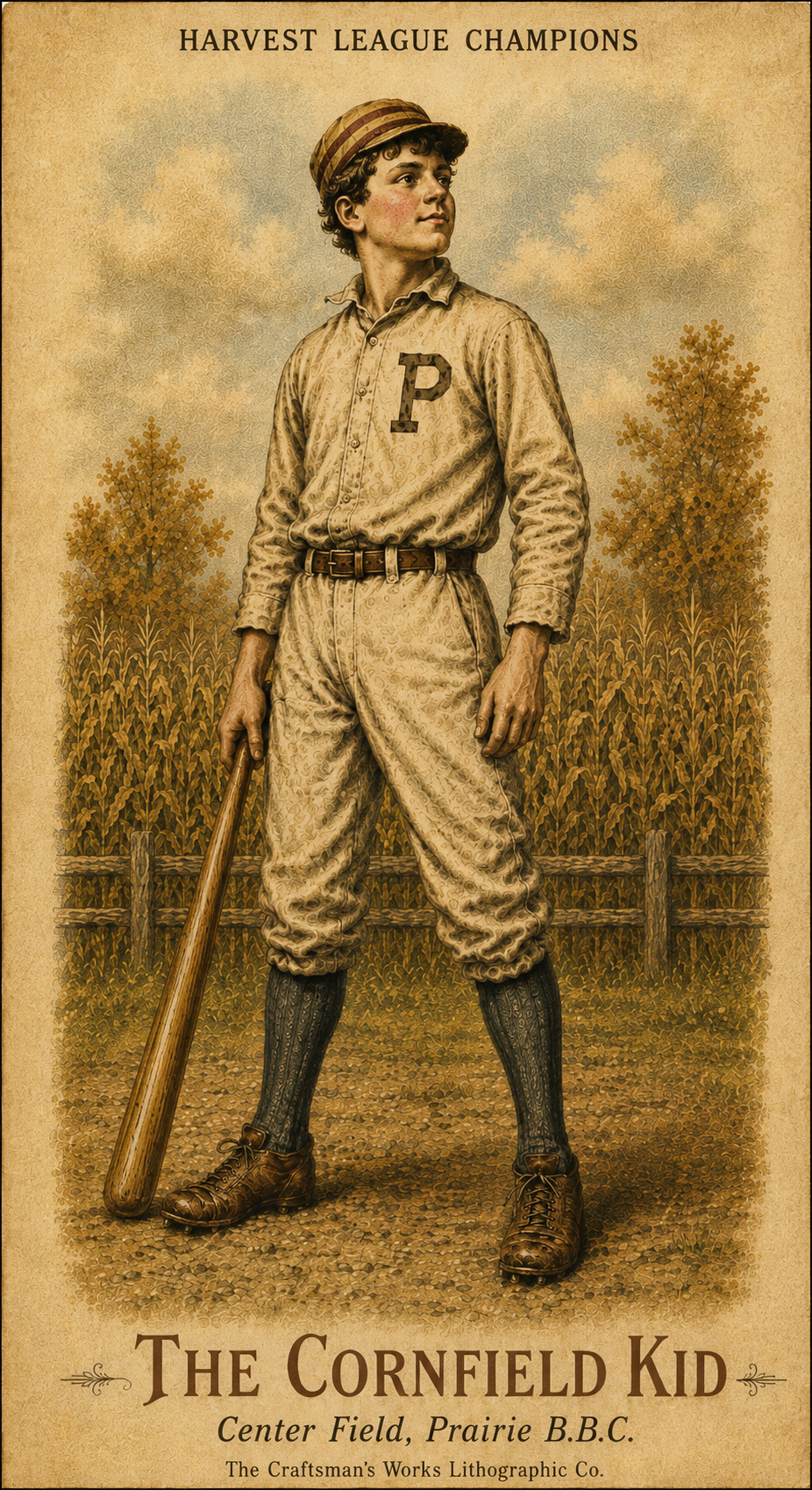 The Cornfield Kid – Harvest League Champions Baseball Card