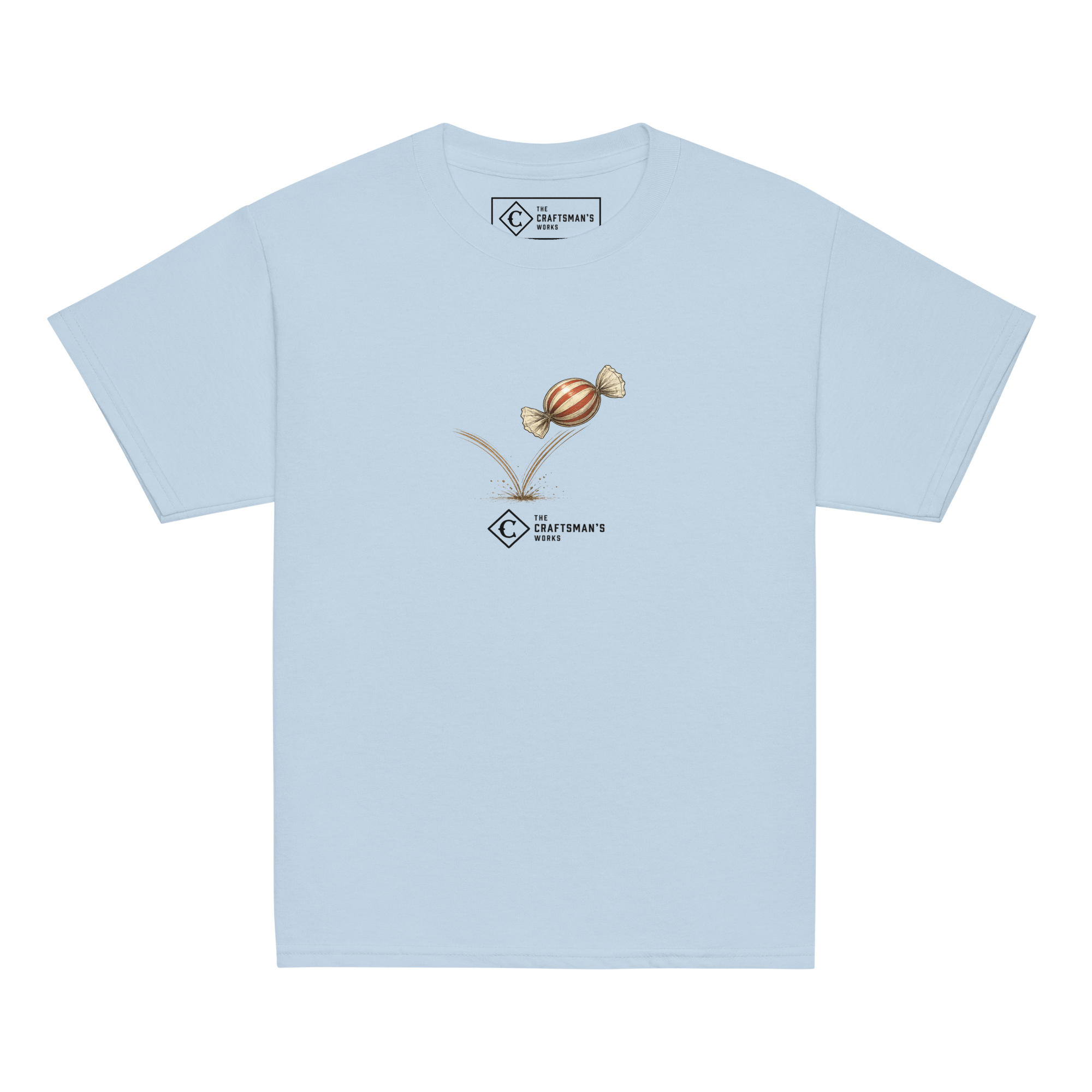 Youth Candy Hop baseball shirt in light blue from The Baseball Lexicon Collection