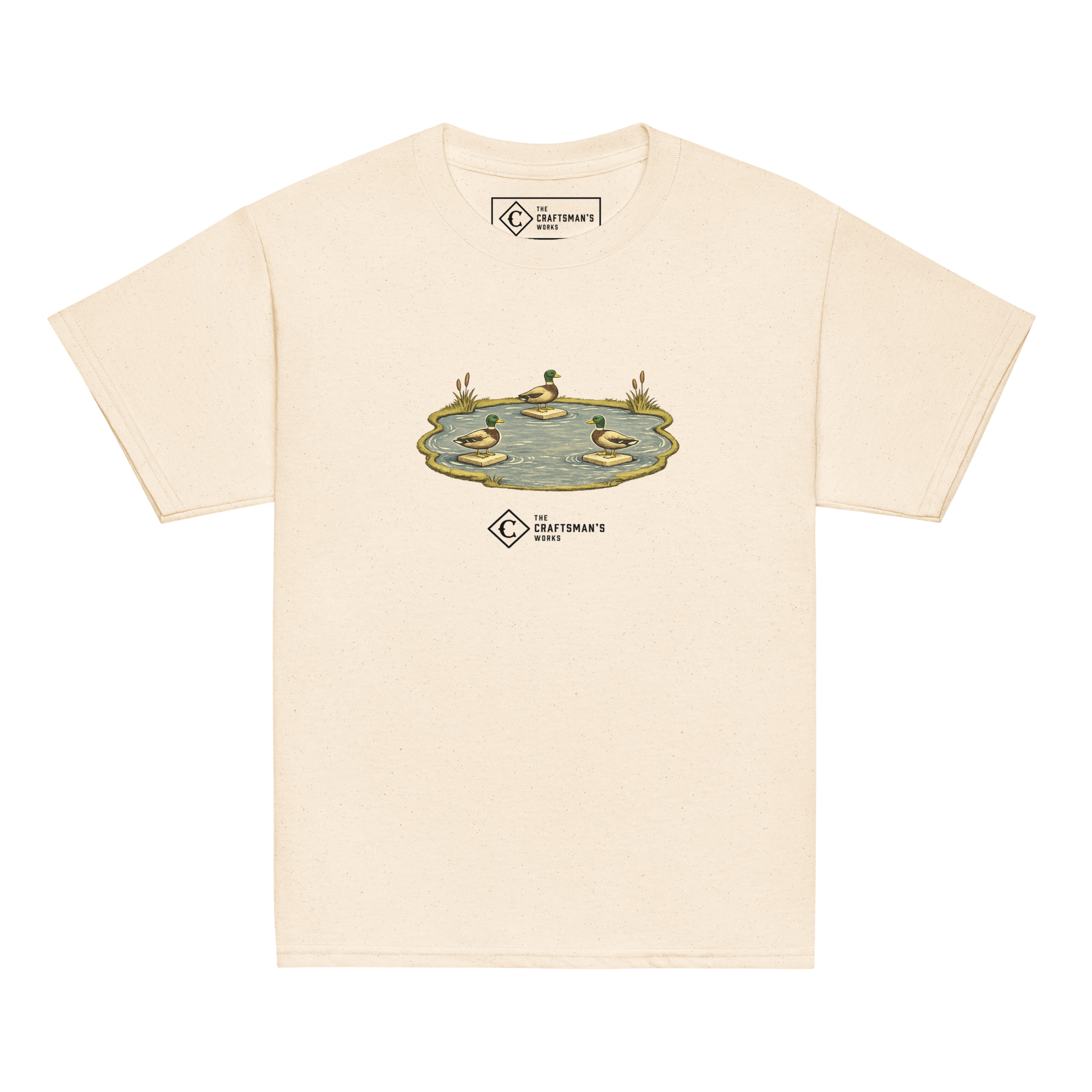 Youth Ducks on the Pond baseball shirt in a natural color from The Baseball Lexicon Collection