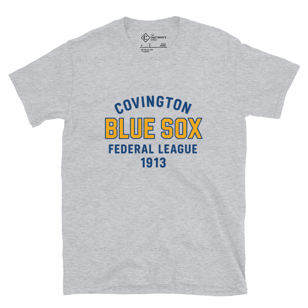 Gray Covington Blue Sox Shirt, Grey Covington Blue Sox Shirt, Covington Blue Sox Shirt Covington Blue sox, Federal league baseball, federal league shirt