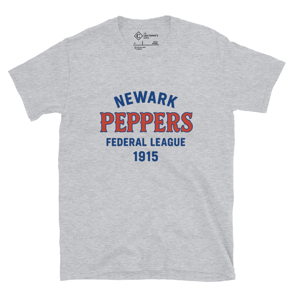 Newark Pepper, newark peppers shirt, federal league baseball, federal league shirt