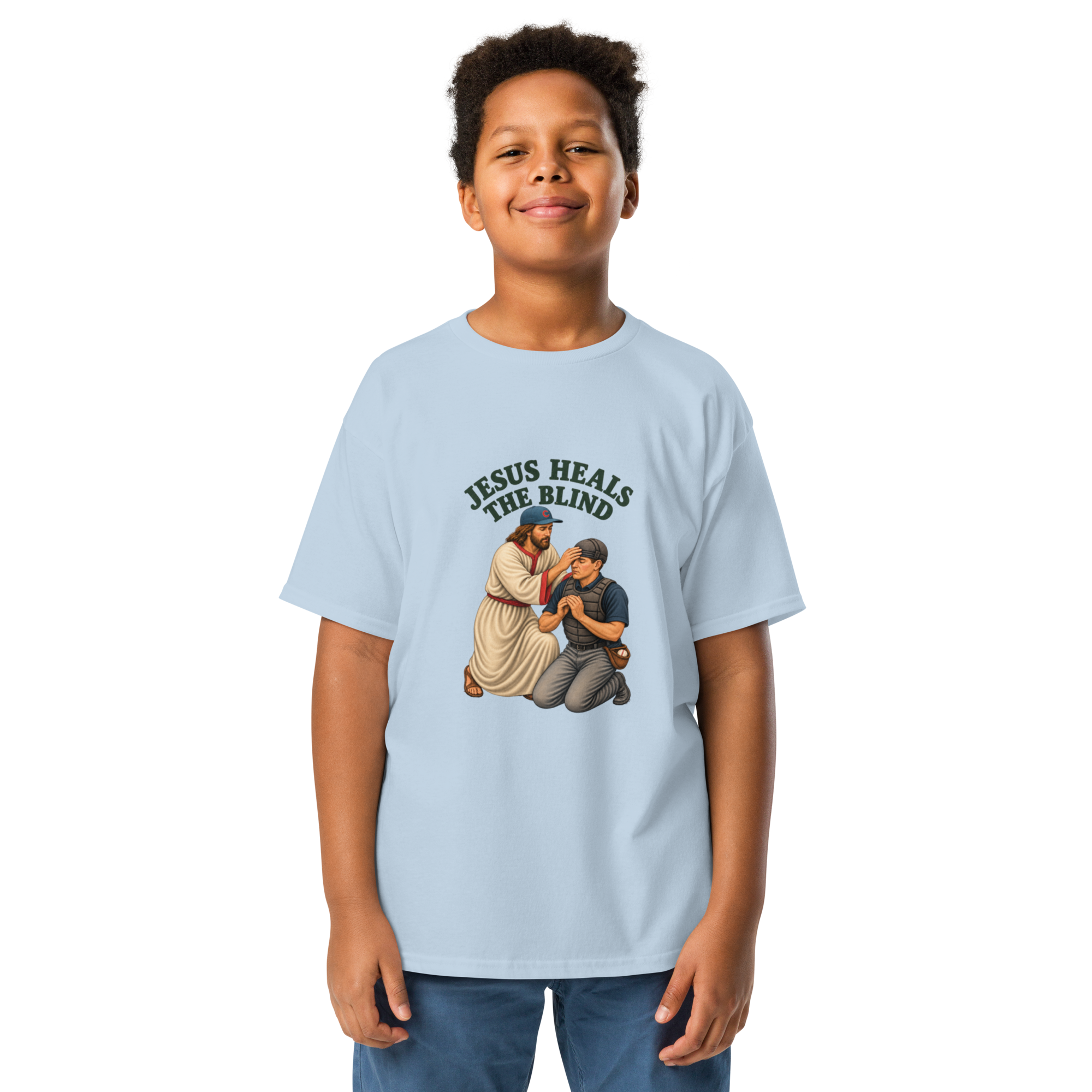 Jesus Heals the Blind - Youth T-shirt